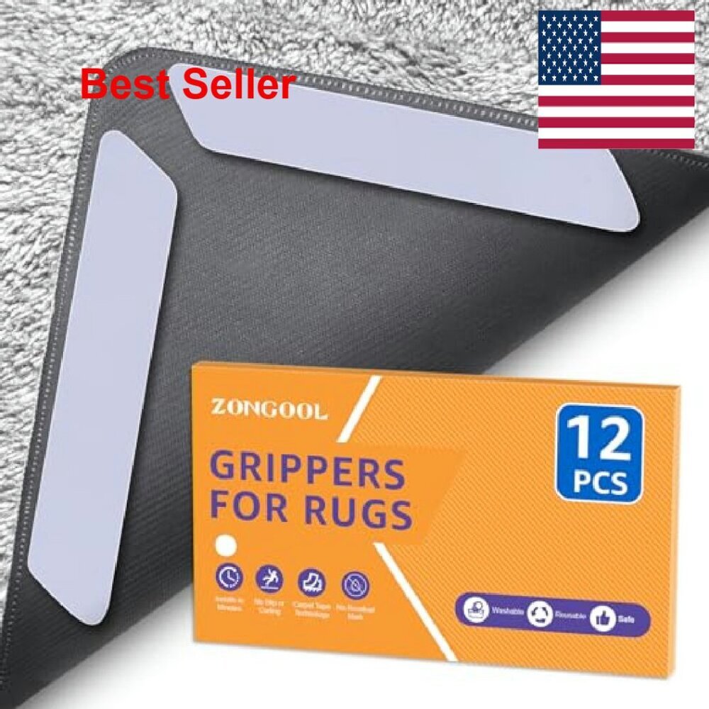 Reusable Washable Non-Slip Rug Grippers Polyurethane Elegant Minimal Home Decor - Picture 2 of 7